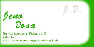 jeno dosa business card